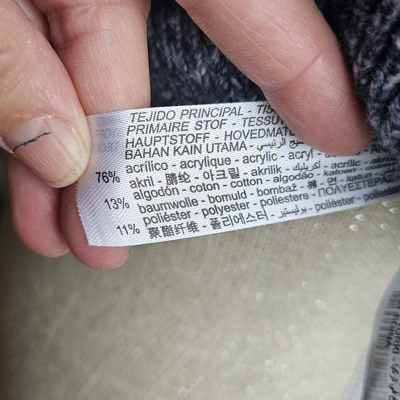 Zara Blue and White Patterned Turtleneck Sweater - Picture 6 of 7